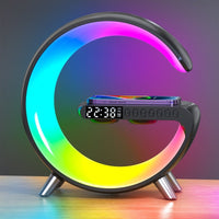 Smart Hub | Wireless Charger with Bluetooth Audio & Clock | Stylish Charging Station for Home and Office