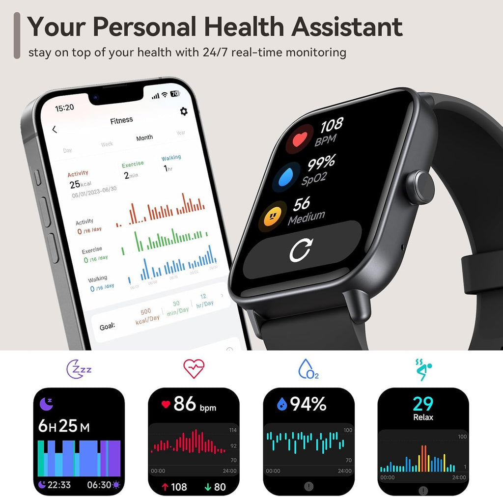 Smartwatch Pro | HD Smart Watch with Built-In GPS & Health Monitoring | Waterproof Design for Active Lifestyles
