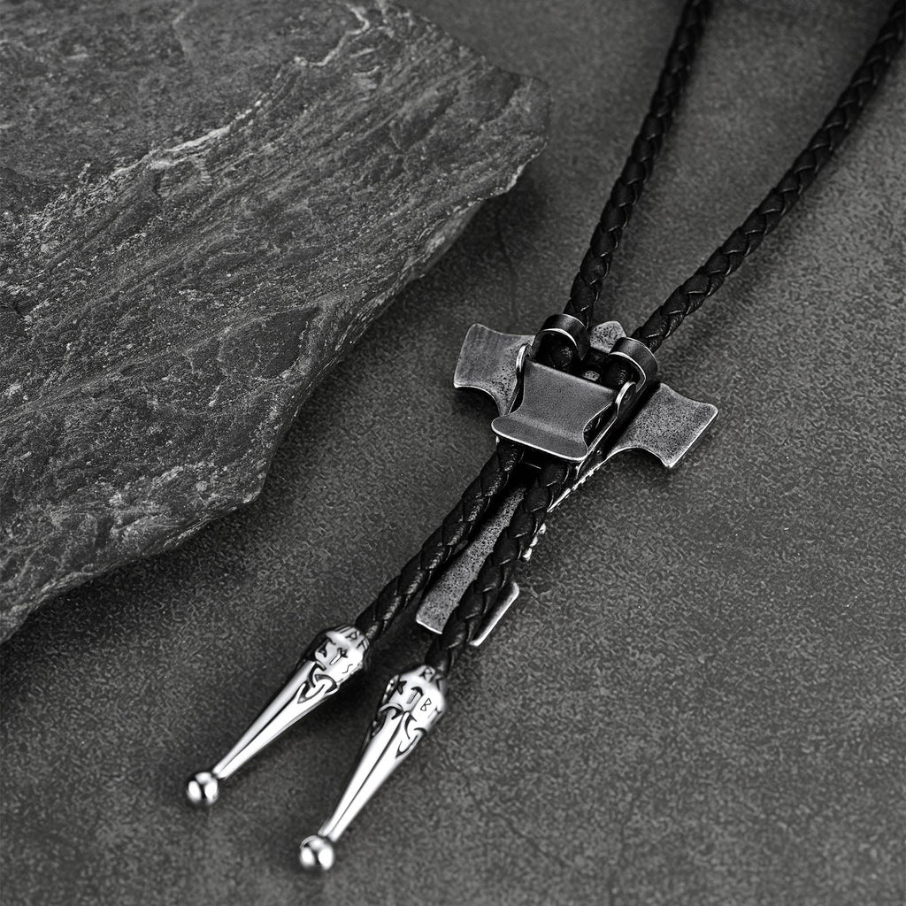 Viking Thor's Hammer Bolo Ties for Men Women
