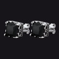 Celtic Diamond Stud Earrings in Sterling Silver for Men Women