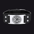 Norse Viking Compass Leather Bracelet Wristband For Men Son