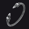 FaithHeart Viking Raven Cuff Bracelet Bangle for Men