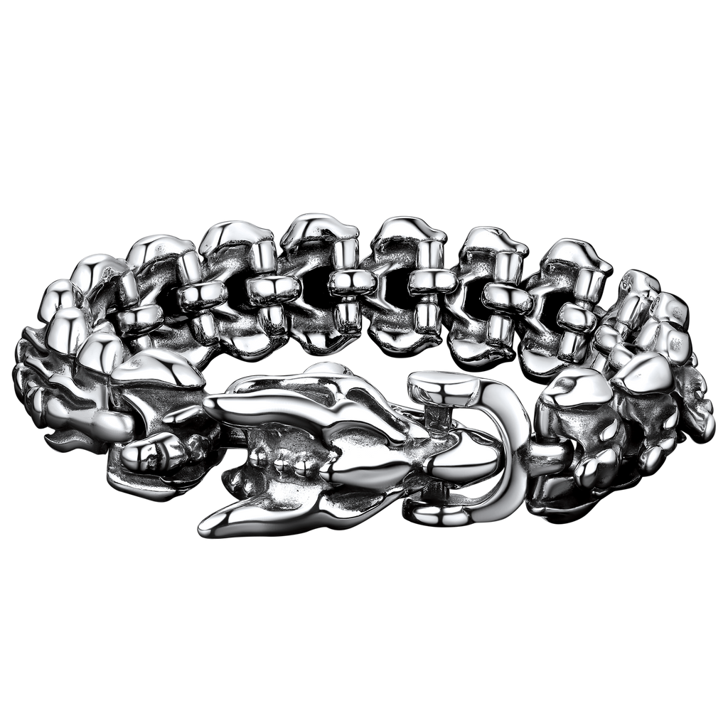 Viking Dragon Head Bracelet Stainless Punk Bracelet
