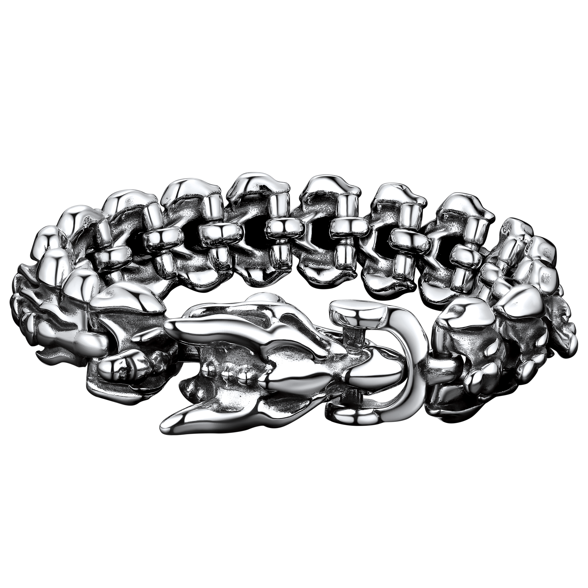Viking Dragon Head Bracelet Stainless Punk Bracelet