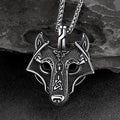 Norse Viking Celtic Wolf Necklace Amulet Jewelry For Men