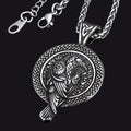Viking Odin's Raven Pendant Necklace for Men