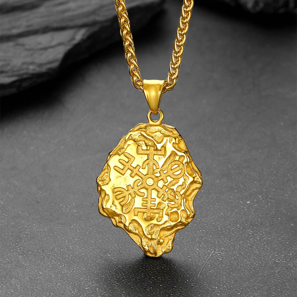Viking Compass Guiding Pendant Necklace for Men