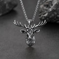 Vintage Viking Deer Necklace Pendant for Men Women