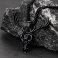 Viking Deer Necklace With Celtic Knot Christmas Gift for Men Women