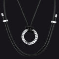 Viking Mobius Circle Leather Necklace Adjustable Leather Chain for Men