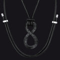 Viking Mobius Infinity Necklace Adjustable Leather Chain for Men