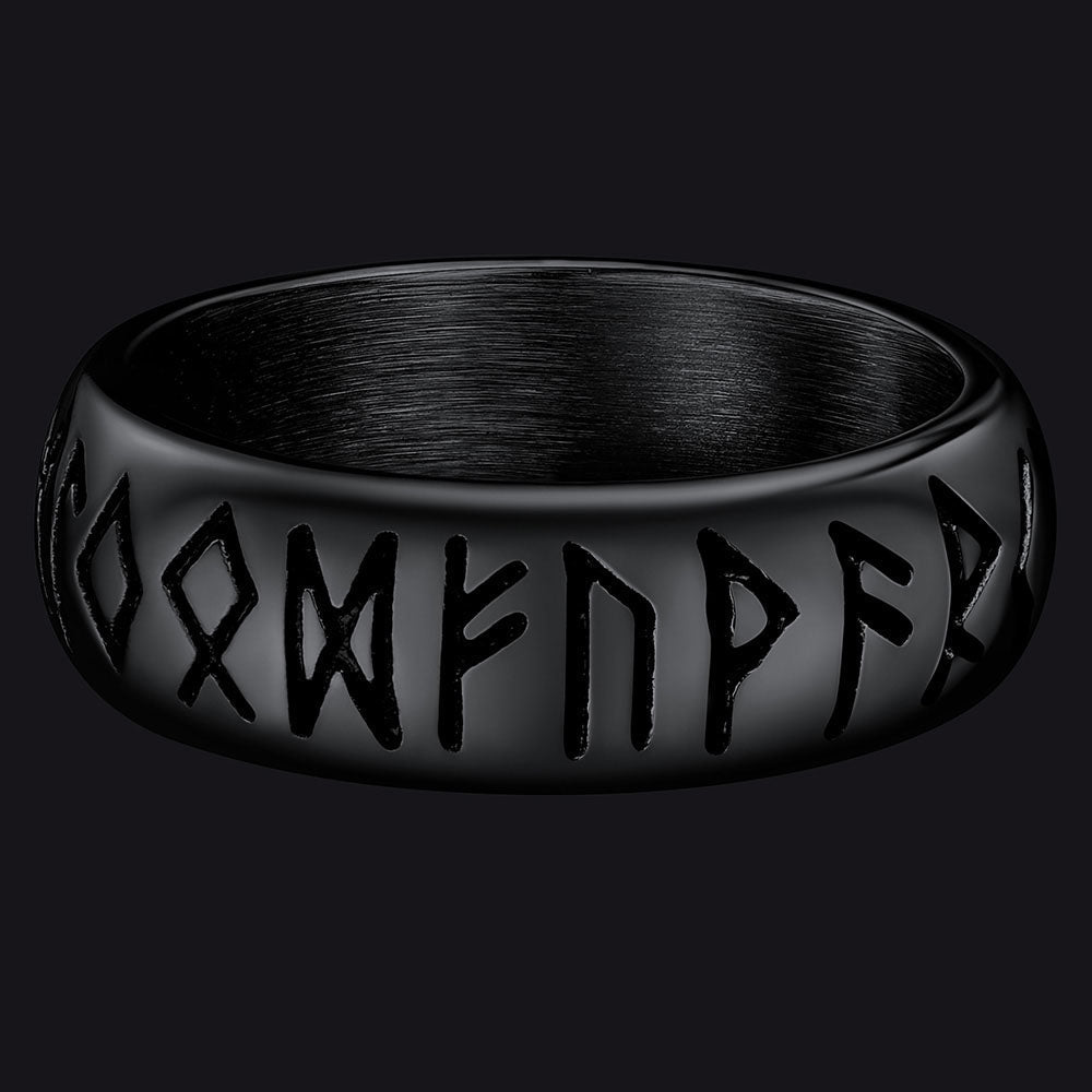 Norse Viking Runes Ring Stainless Steel Ring for Men