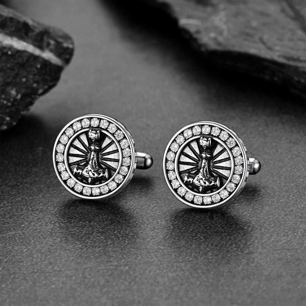 Viking Thor's Hammer Cufflinks for Men