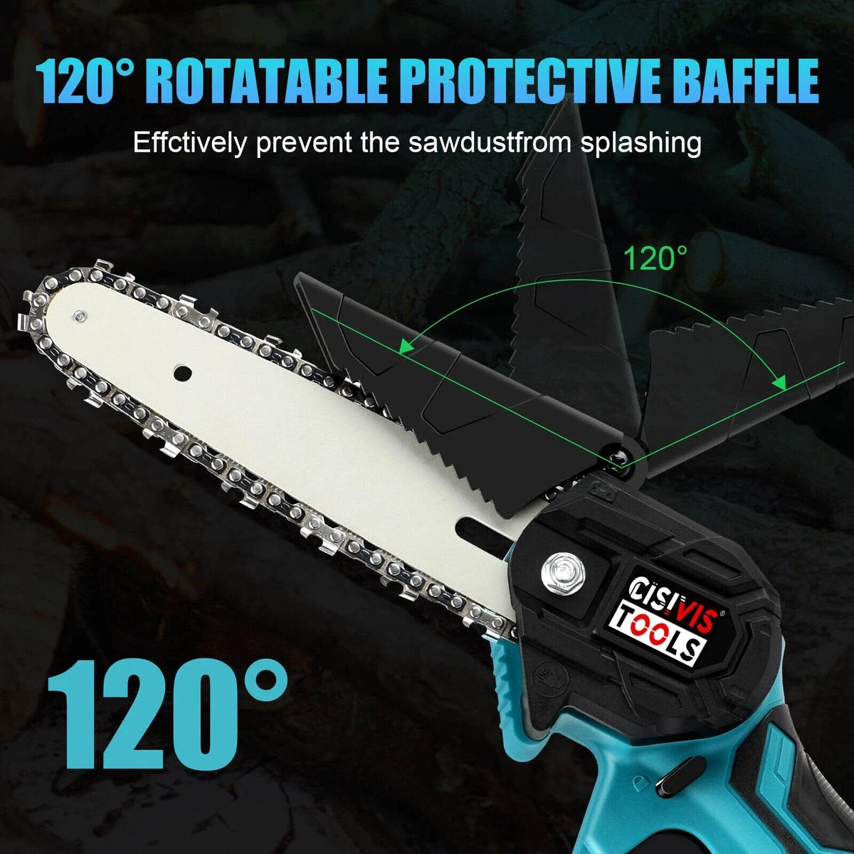 Upgraded Mini Chainsaw | Cordless Lightweight Tool with Dual Batteries | Effortless Cutting for Garden Maintenance