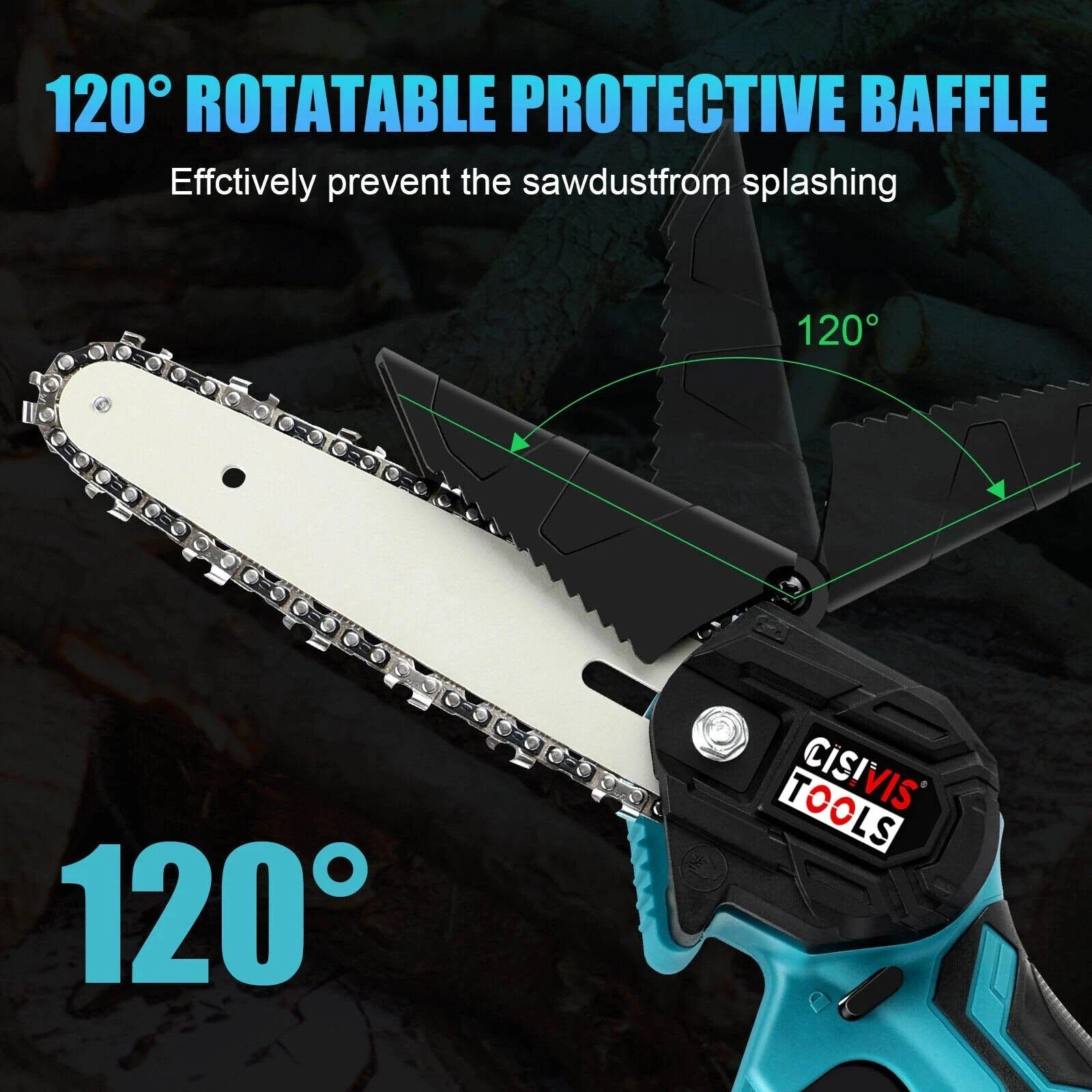 Upgraded Mini Chainsaw | Cordless Lightweight Tool with Dual Batteries | Effortless Cutting for Garden Maintenance