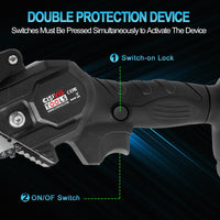 Upgraded Mini Chainsaw | Cordless Lightweight Tool with Dual Batteries | Effortless Cutting for Garden Maintenance