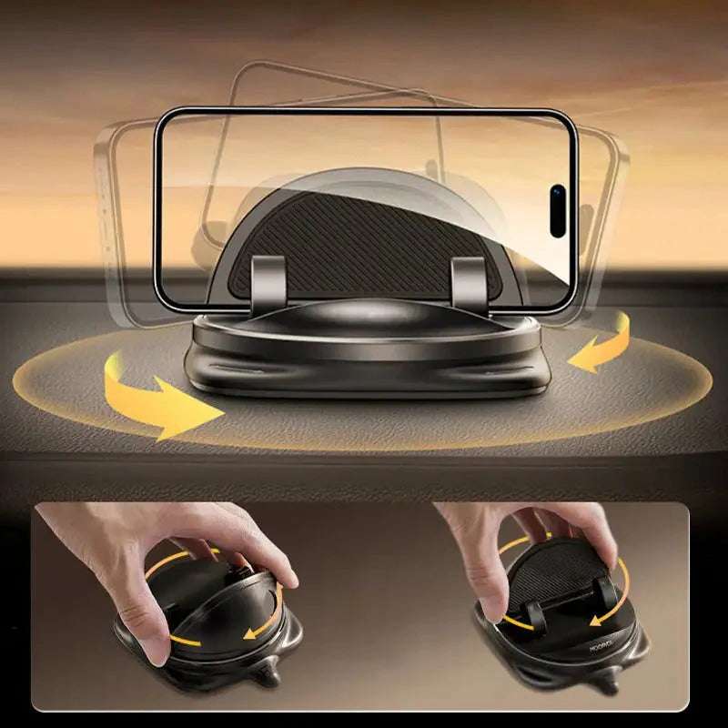 Versatile Car Phone Holder | 360° Rotating Phone Mount with Universal Fit | Secure Cell Phone Holder for Safe Driving
