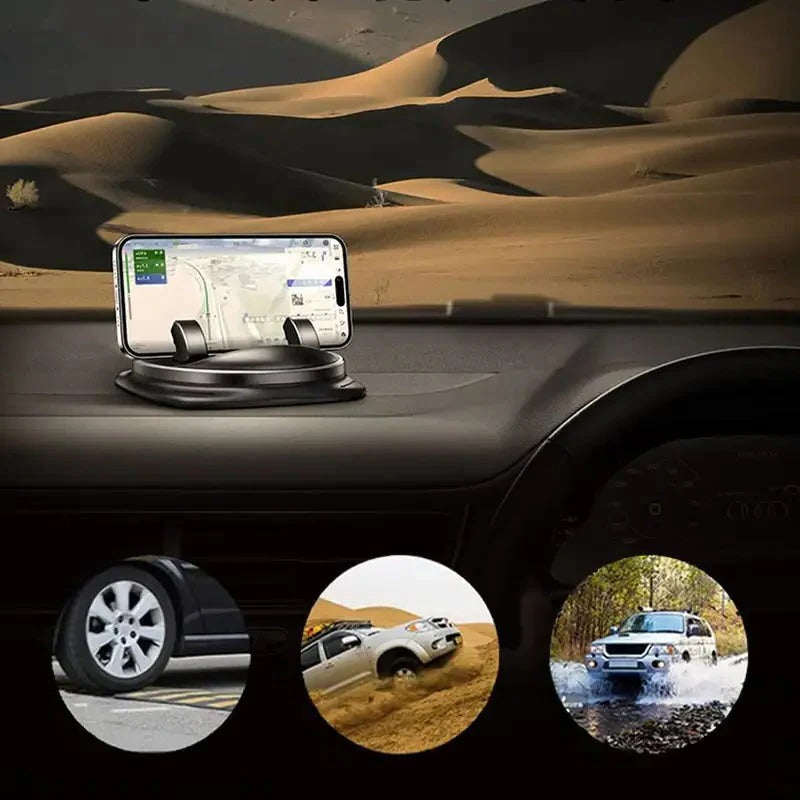 Versatile Car Phone Holder | 360° Rotating Phone Mount with Universal Fit | Secure Cell Phone Holder for Safe Driving