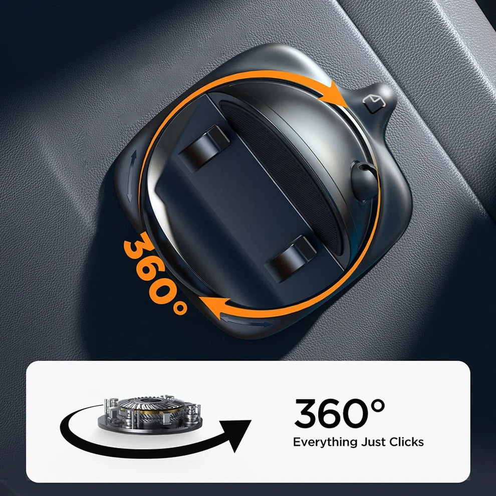 Versatile Car Phone Holder | 360° Rotating Phone Mount with Universal Fit | Secure Cell Phone Holder for Safe Driving