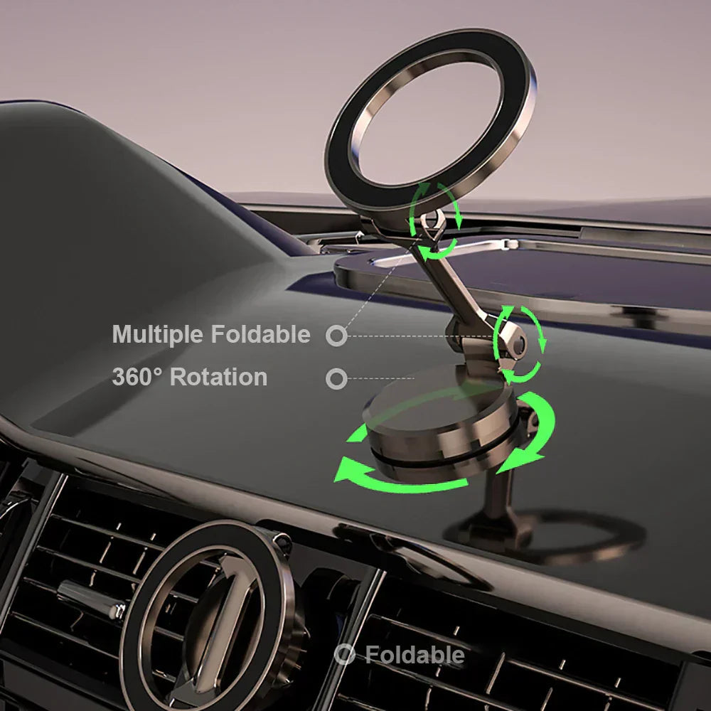 Versatile Car Phone Holder | Magnetic Car Phone Mount with 360° Adjustment | Secure Stability for Safe Driving