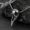 Raven Skull Necklace With Viking Compass for Men