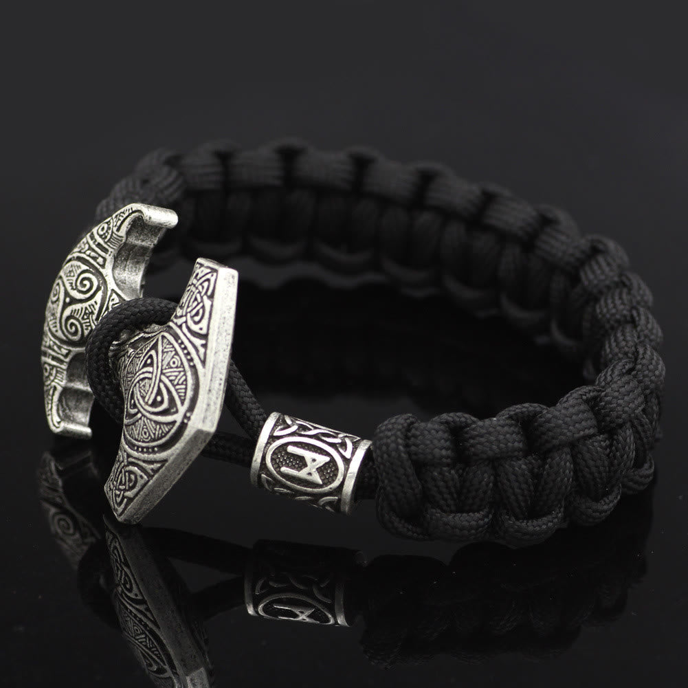 Odin Rune Bead Thor Hammer Mjolnir Bracelet