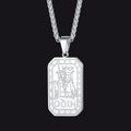 Viking Rune Odin Dog Tag Pendant Necklace for Men