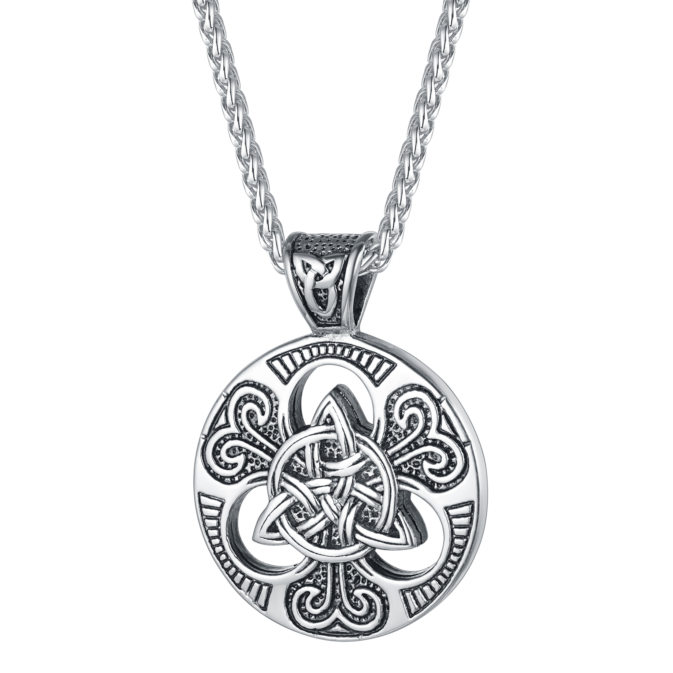 Vintage Celtic  Knot Necklace Amulet Pendant for Men