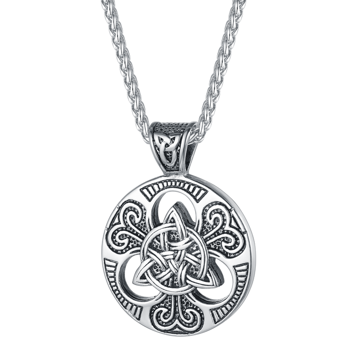 Vintage Celtic  Knot Necklace Amulet Pendant for Men
