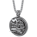 Norse Viking Odin Warrior Pendant Necklace for Men