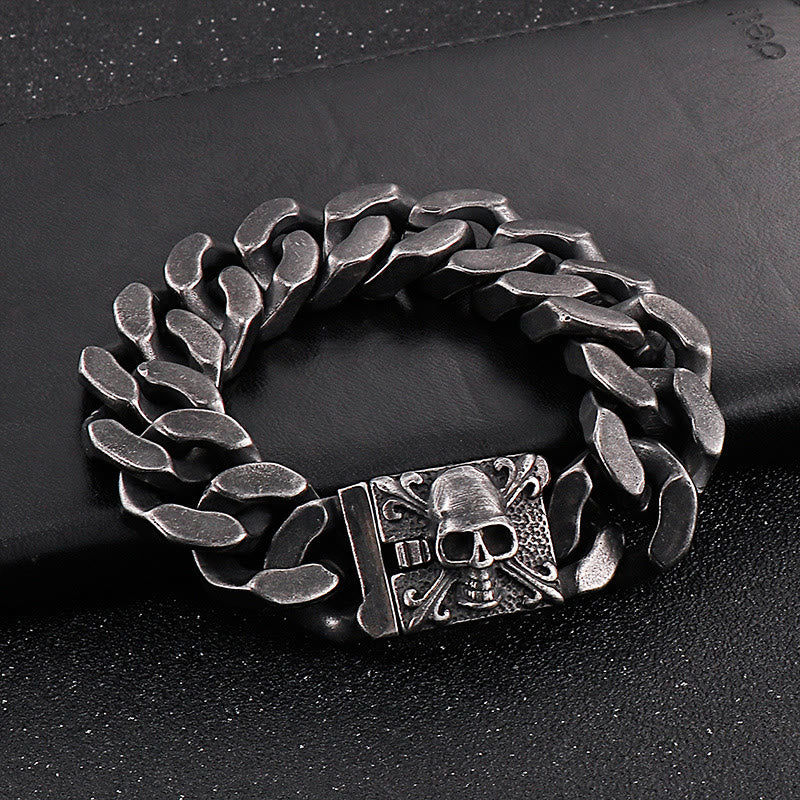 Skull Clasp Cuban Bracelet
