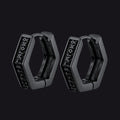 Viking Hexagon Runes Hoop Earrings For Men