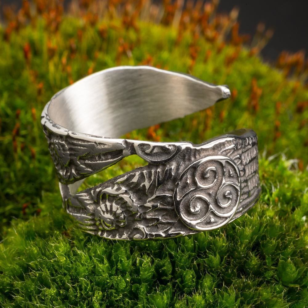 Vintage Nordic Raven Adjustable Ring