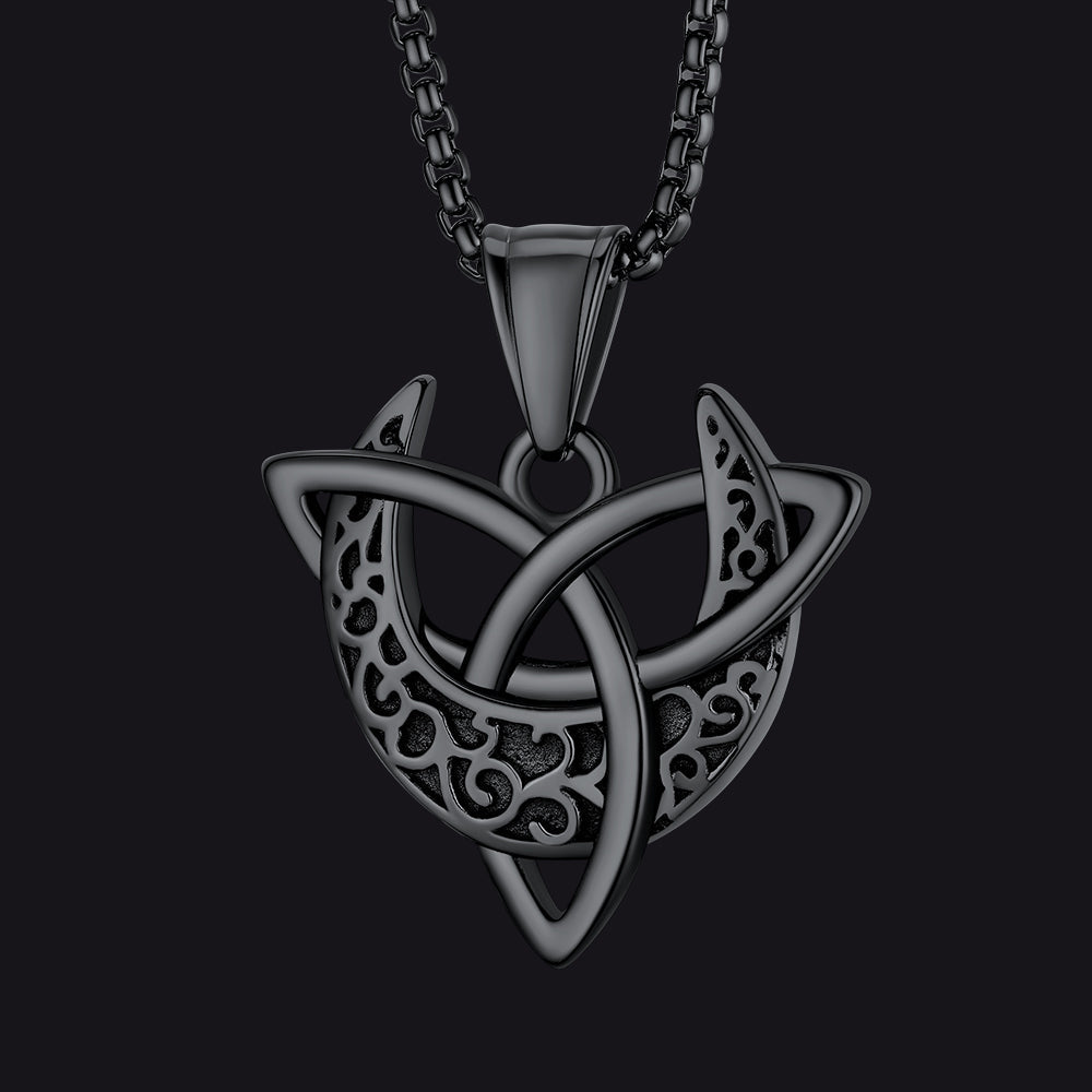 Celtic  Knot Moon Goddess Necklace For Men