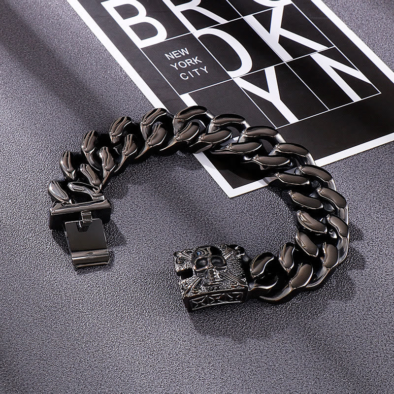 Skull Clasp Cuban Bracelet