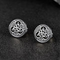 Round Irish Celtic Knot Stud Earrings For Men