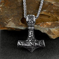 Norse Viking Thor's Hammer Necklace Mjolnir Pendant for Men