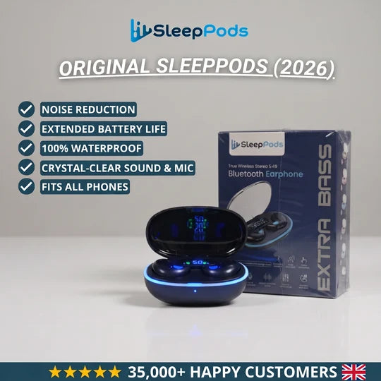 Original Waterproof SleepPods™ 2026 (Upgraded Bass & Sound)